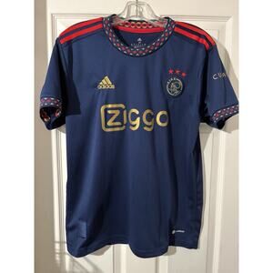 22/23 Adidas Ajax Amsterdam Away Soccer Jersey Sz M #17 Navy Blue